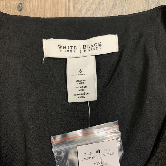 White House Black Market Black Blazer with 3/4 sleeves. Size 6 - Picture 3 of 4